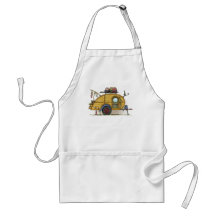 Cute RV Vintage Teardrop  Camper Travel Trailer Aprons