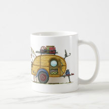 Cute RV Vintage Teardrop  Camper Travel Trailer Mug