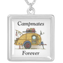 Cute RV Vintage Teardrop  Camper Travel Trailer Pendant