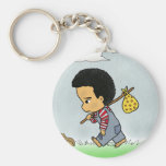 Cute sad boy keychain