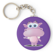 cute sad little hippo key chains