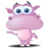 cute sad little hippo cut outs
