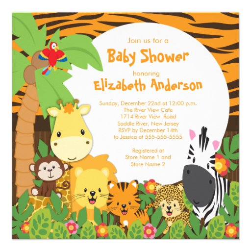 ... baby animals safari baby shower invitation our cute invitation