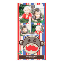 Cute Sailor Sock Monkey Photocards Photo Greeting Card