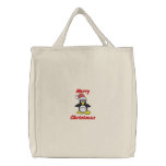 Cute Santa Christmas Penguin, Merry Christmas Bags