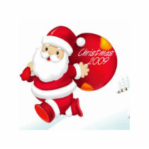 CUTE SANTA CHRISTMAS TREE ORNAMENT CUT OUT