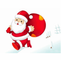 CUTE SANTA CHRISTMAS TREE ORNAMENT CUT OUTS