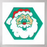 cute santa face posters