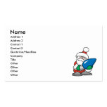 Cute Santa Holding Christmas Bulb Business Card Template