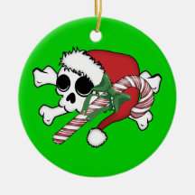 Cute Santa Skull Christmas Tree Ornaments