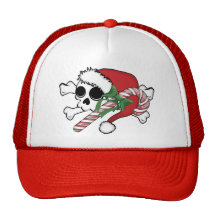 Cute Santa Skull Mesh Hats