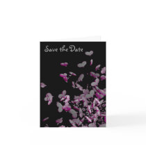 Cute Save the Date explosion of hearts Greeting Card
