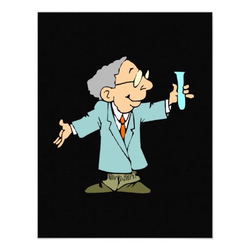 Cute Scientist in Lab Coat Personalized Announcements