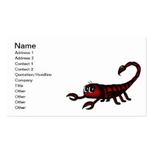 cute scorpio business cards