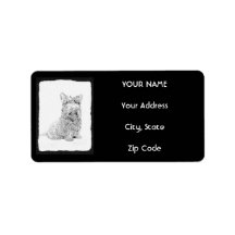 Cute Scottish Terrier dog art Address Label