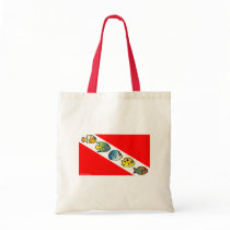 Cute Scubadorable Dive Flag Canvas Bags