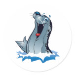 Cute Seal Cartoon Round Sticker