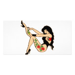 Cute Sexy Girl With Tattoos Custom Photo Card