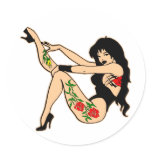 Cute Sexy Girl With Tattoos Sticker