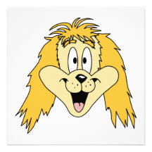 Cute Shaggy Dog Cartoon. Custom Announcements