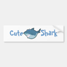 Cute Shark Stickers Bumper Sticker