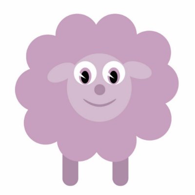 Cute sheep brooch photo cut out by Molly_Sky