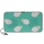 Cute sheep repeating pattern iPhone speakers