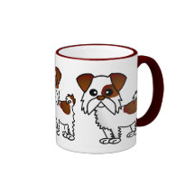 Cute Shih Tzu Cartoon Brown and White Mugs