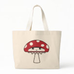 Cute Shy Kawaii Toadstool Canvas Bags