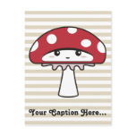 Cute Shy Kawaii Toadstool Post Cards