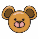 cute silly baby bear face acrylic cut outs