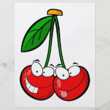 cute silly cartoon character cherries cherry flyer design