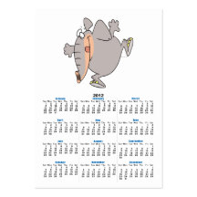 cute silly cartoon elephant business cards