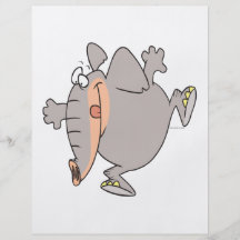 cute silly cartoon elephant personalized flyer