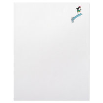 cute silly diving penguin letterhead template