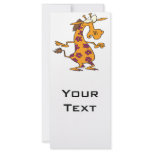 cute silly flower spots giraffe cartoon rack card design