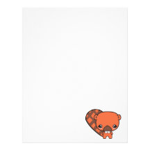 cute silly kawaii beaver letterhead