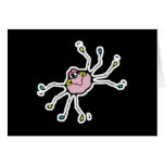 cute silly pink spider card