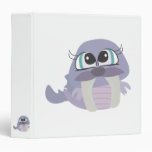 cute silly purple walrus vector character vinyl binder