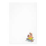 cute silly surfer surfing piggy pig custom stationery