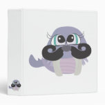 cute silly walrus cartoon with moustache vinyl binders