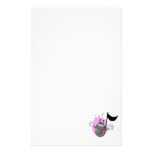 cute singing music musical note cartoon character stationery design