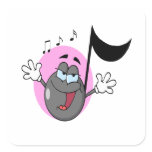 cute singing music musical note cartoon character stickers