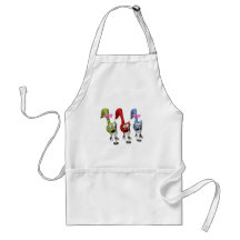 cute singing music notes apron