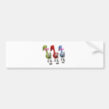 cute singing music notes bumper sticker