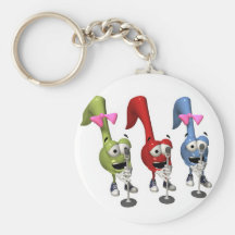 cute singing music notes keychains