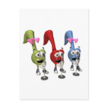 cute singing music notes postcards