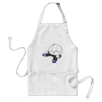 Cute Siopao KungFu Martial Arts Cartoon Shirt Apron by graphicdesigner