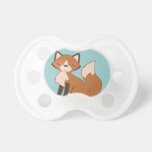 Cute Sitting Fox Baby Pacifiers