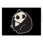 cute sitting panda bear greeting cards